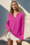 Double Take Full Size Notched Thumbhole Long Sleeve T-Shirt - Rosa Apparel