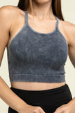 Zenana Washed Ribbed Seamless Cropped Cami Top - Rosa Apparel
