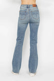 Judy Blue Full Size Tummy Control Back Embroidered Pocketed Bootcut Jeans Plus Size - Rosa Apparel