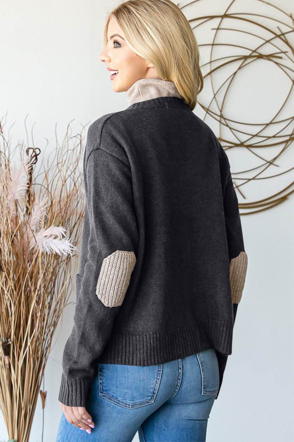 Heimish Full Size Long Sleeve V Neck Button Down Cardigan - Rosa Apparel