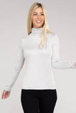 Zenana Ribbed Turtle Neck Long Sleeve Top - Rosa Apparel