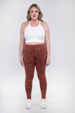Zenana Plus Mineral Washed Wide Waistband Yoga Leggings - Rosa Apparel