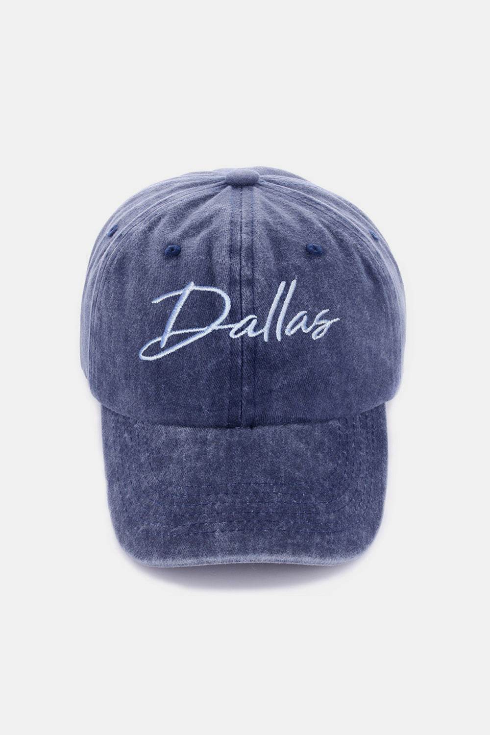 Zenana Washed DALLAS Embroidered Baseball Cap - Rosa Apparel