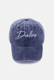 Zenana Washed DALLAS Embroidered Baseball Cap - Rosa Apparel