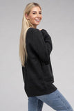 Zenana Low Gauge Waffle Open Cardigan Sweater - Rosa Apparel
