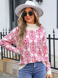 Angel Wings Flower Turtleneck Long Sleeve Sweater - Rosa Apparel