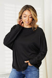 Double Take Seam Detail Round Neck Long Sleeve Top - Rosa Apparel