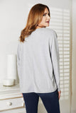 Double Take Seam Detail Round Neck Long Sleeve Top - Rosa Apparel