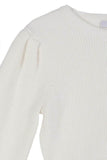 Lilou Peplum Round Neck Long Sleeves Strech Sweater Top - Rosa Apparel