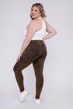 Zenana Plus Mineral Washed Wide Waistband Yoga Leggings - Rosa Apparel
