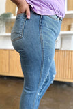 Judy Blue Full Size Distressed Casual Denim Raw Hem Bootcut Jeans Style #: 82542 - Rosa Apparel