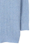 Lilou Wool Blended Cable V-Neck Long Sleeves Knitted Cardigan - Rosa Apparel