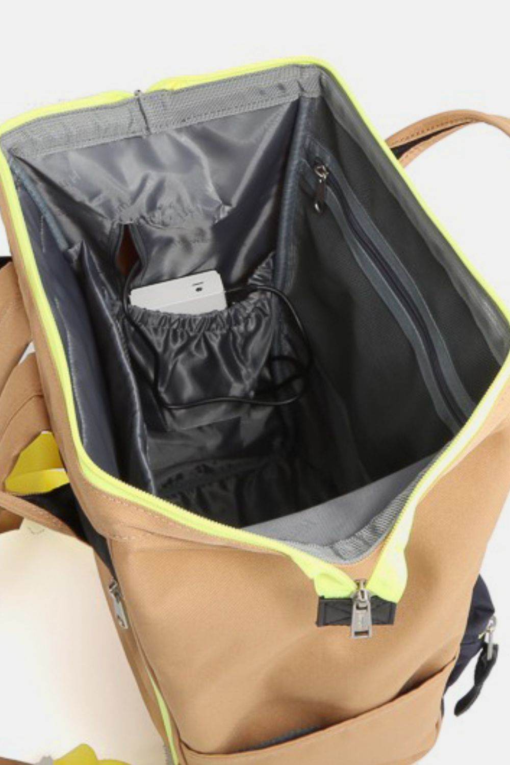 Himawari Contrast Waterproof Backpack Bag with Reinforced Edges - Rosa Apparel