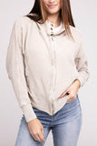 Zenana Acid Wash Cotton Waffle Hooded Zip-Up Jacket - Rosa Apparel