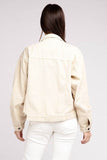 POL Oversized Ribbed Front Pocket Long Sleeves Shacket - Rosa Apparel