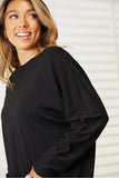 Double Take Seam Detail Round Neck Long Sleeve Top - Rosa Apparel