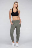 Ambiance Comfy Stretch Lounge Elastic Waist Sweat Pants - Rosa Apparel