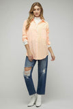Davi & Dani Stripe Button Down Long Sleeve Shirt - Rosa Apparel