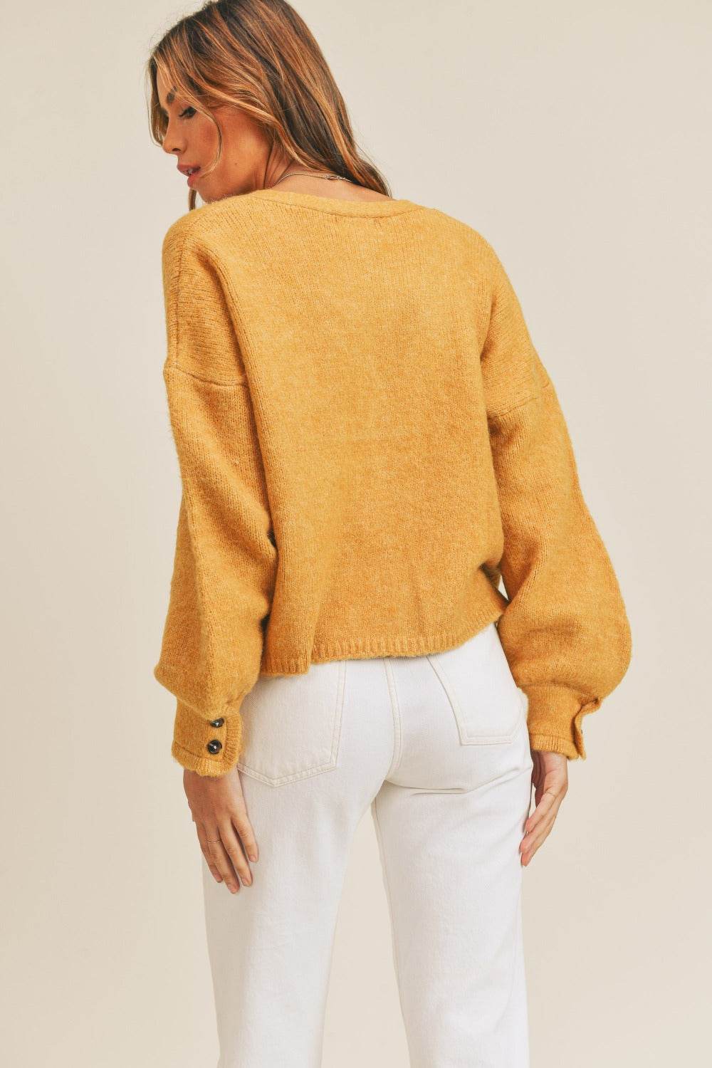 MABLE Long Sleeve Button Down Sweater Cardigan - Rosa Apparel