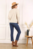 Lilou Oversize Cable Long Sleeves Boatneck Stretch Sweater - Rosa Apparel