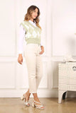 Lilou Knitted Argyle V-Neck Sleeveless Stretch Sweater Vest - Rosa Apparel