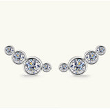 Moissanite 925 Sterling Silver Stud Earrings - Rosa Apparel