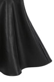 Lilou Vegan Leather Bustier Sleeveless Spaghetti Straps Mini Dress - Rosa Apparel