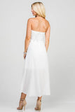 LA SCALA Open Back Lace and Chiffon Surplice Elegant Dress - Rosa Apparel