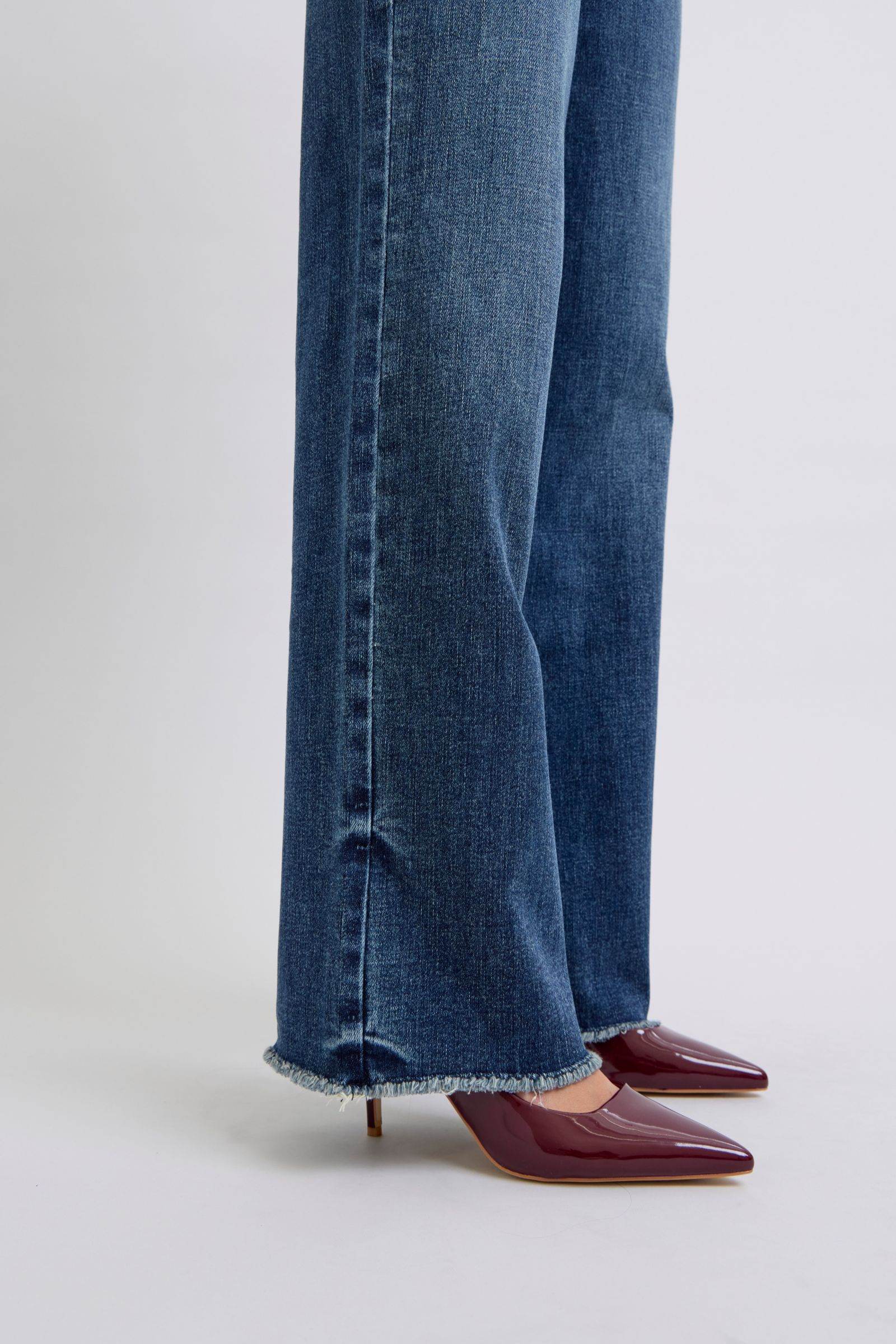 Judy Blue Full Size Raw Hem Mid Rise Jeans - Rosa Apparel