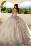 Juliet Off-the-Shoulder Quinceañera Floral Ball Gown - JT1479J - Rosa Apparel