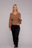 Viscose Cross Wrap Pullover Sweater