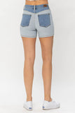 Judy Blue Full Size Color Block Denim Shorts Style #: 15256 - Rosa Apparel