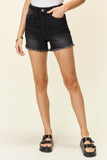 Judy Blue Full Size Tummy Control Fray Hem Shorts Style #:150236 - Rosa Apparel