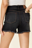 Judy Blue Full Size Tummy Control Fray Hem Shorts Style #:150236 - Rosa Apparel