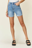 Judy Blue Full Size Tummy Control High Waist Denim Shorts Style #:150205 - Rosa Apparel