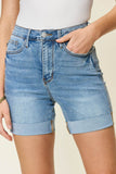 Judy Blue Full Size Tummy Control High Waist Denim Shorts Style #:150205 - Rosa Apparel